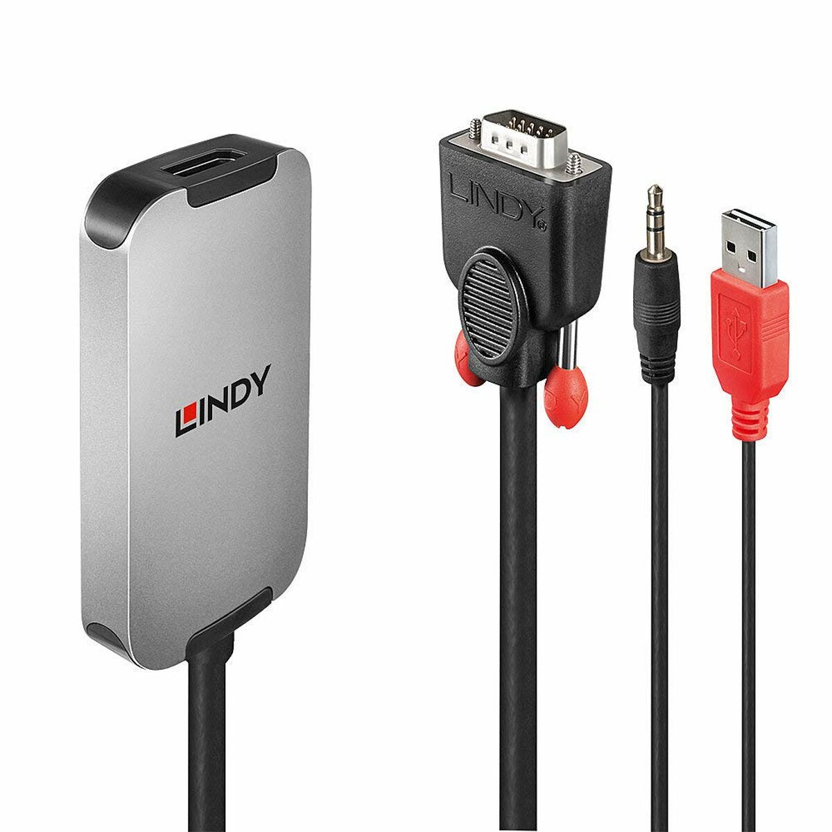 DisplayPort til VGA-adapter LINDY Svart 5 m